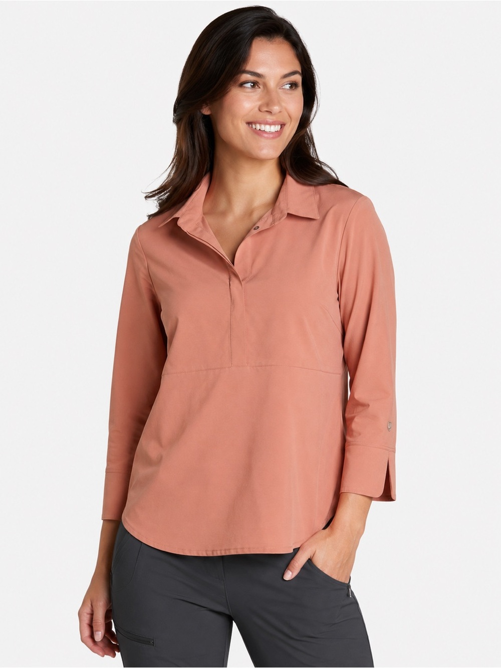 KÜHL Women’s Peach Vented Performance Pullover Top Size Small Gorpcore Hiking